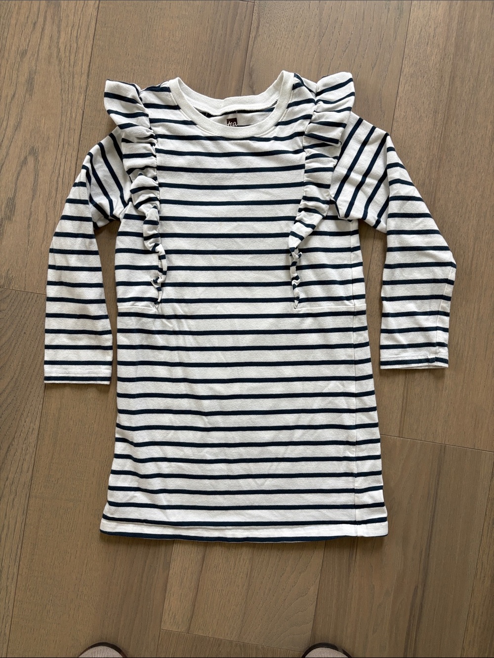 Tea Collection Navy and White Striped Dress